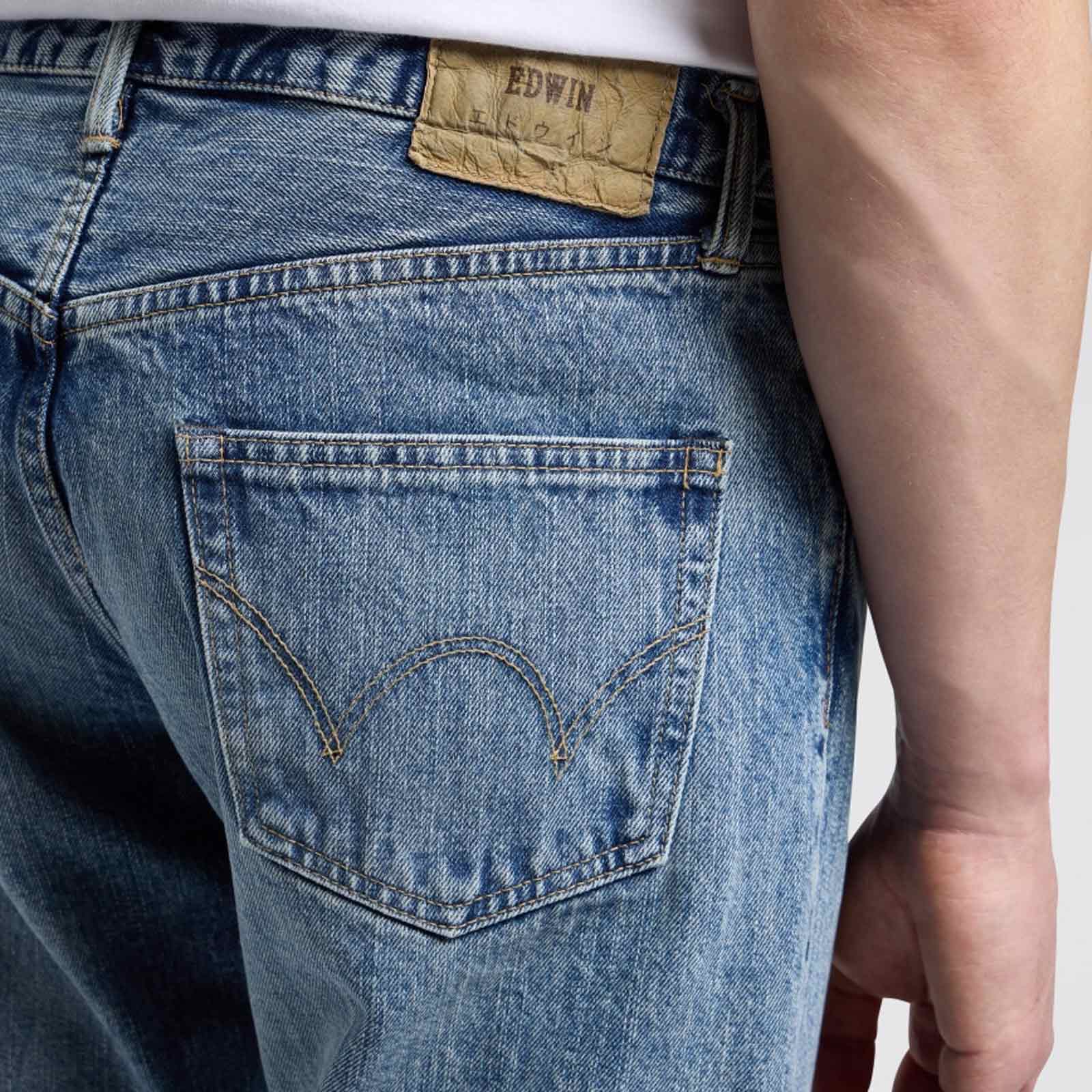 Reg Tapered Kurabo Recycle Red Selvage Denim blue light used - Image 4