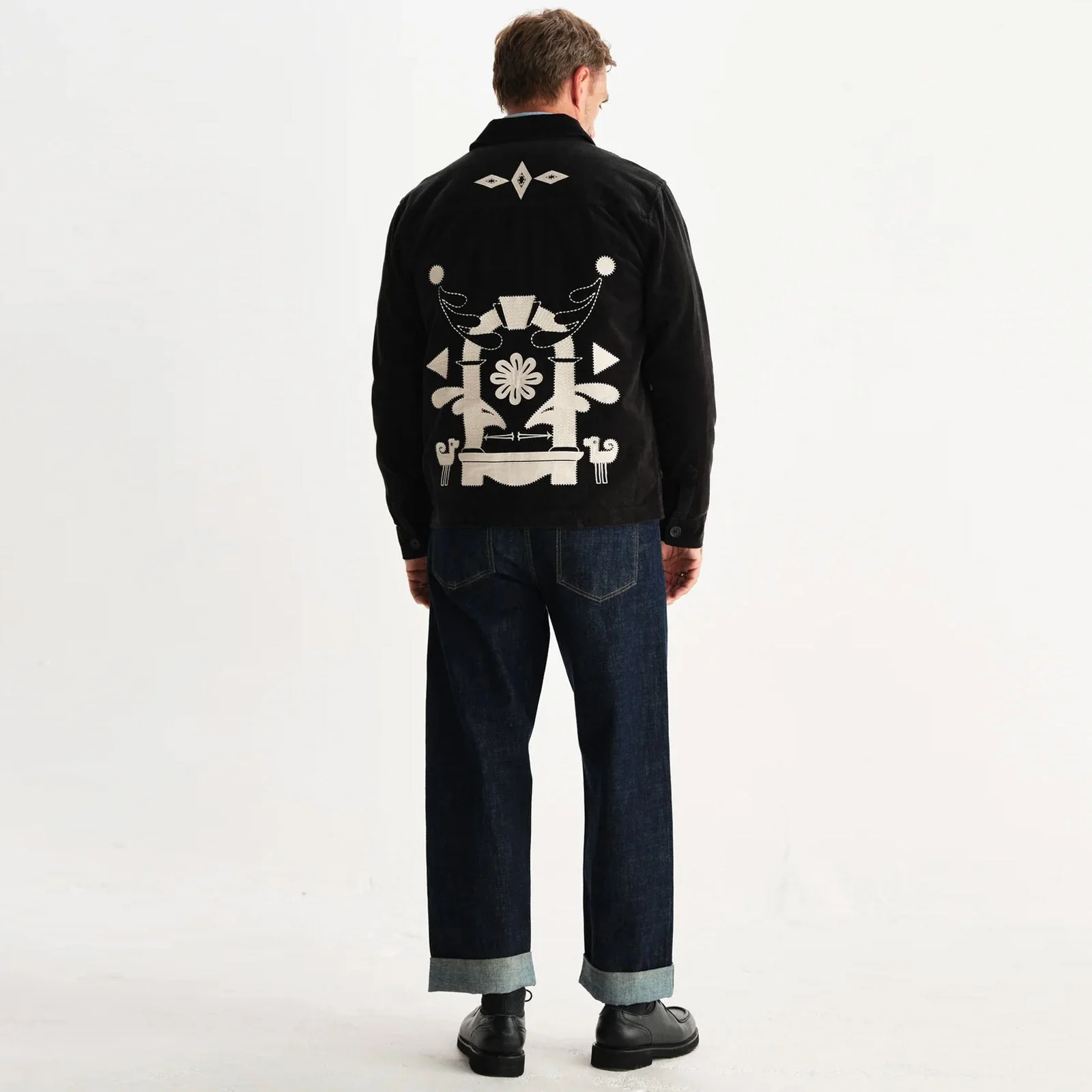 Rockley Overshirt Velvet Applique black/ecru - Image 2