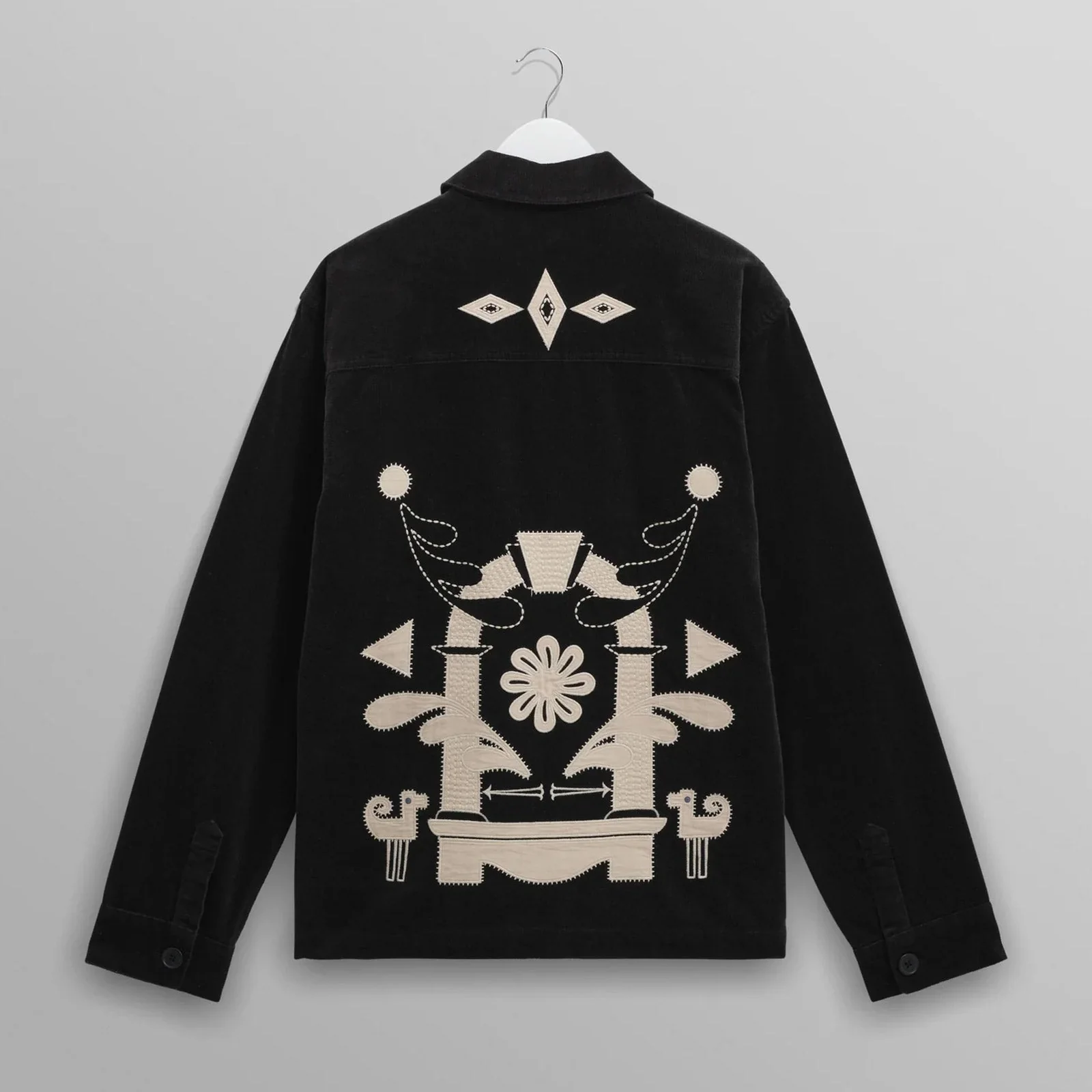 Rockley Overshirt Velvet Applique black/ecru - Image 7