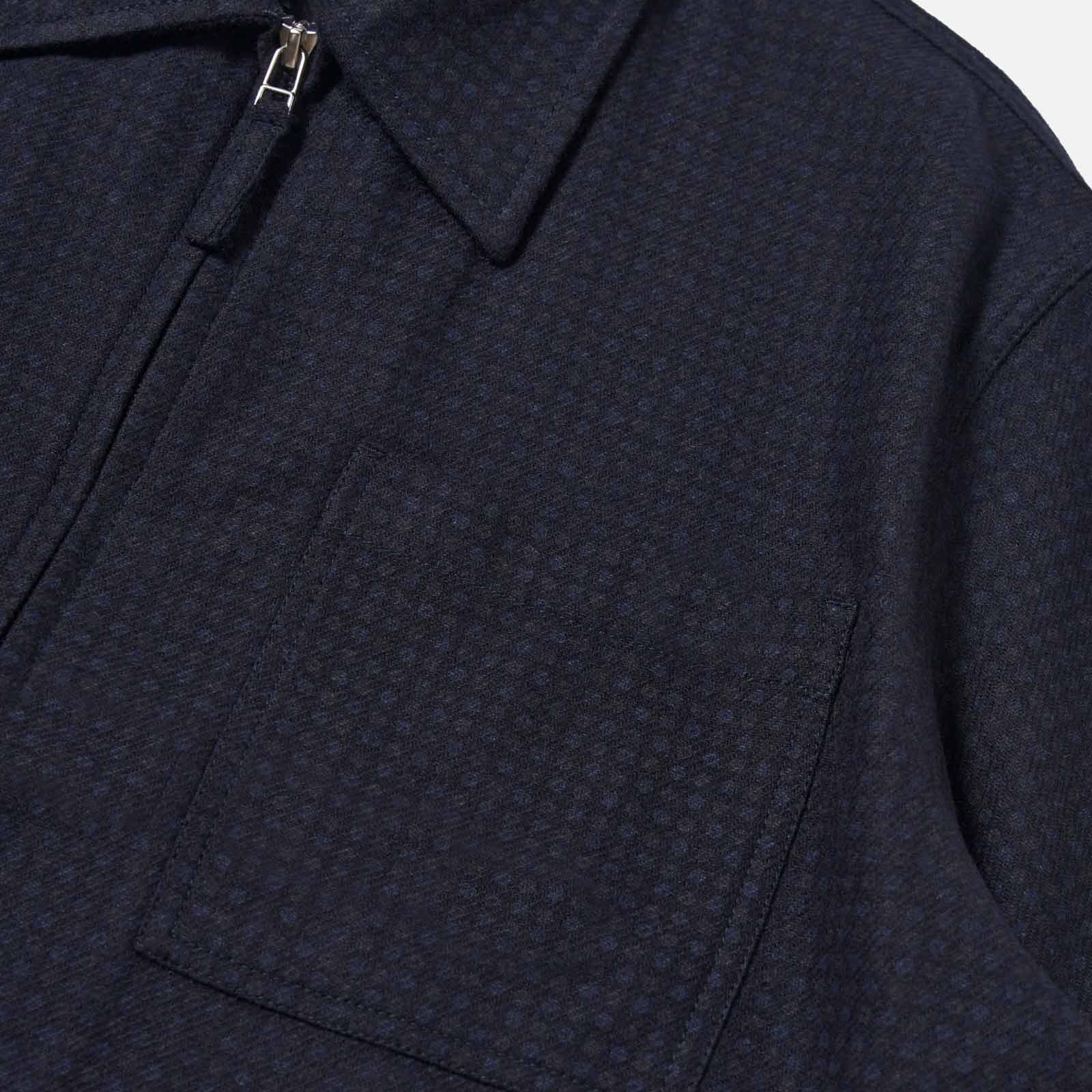 Rose Bowl Dot Print Flannel Jacket navy - Image 6