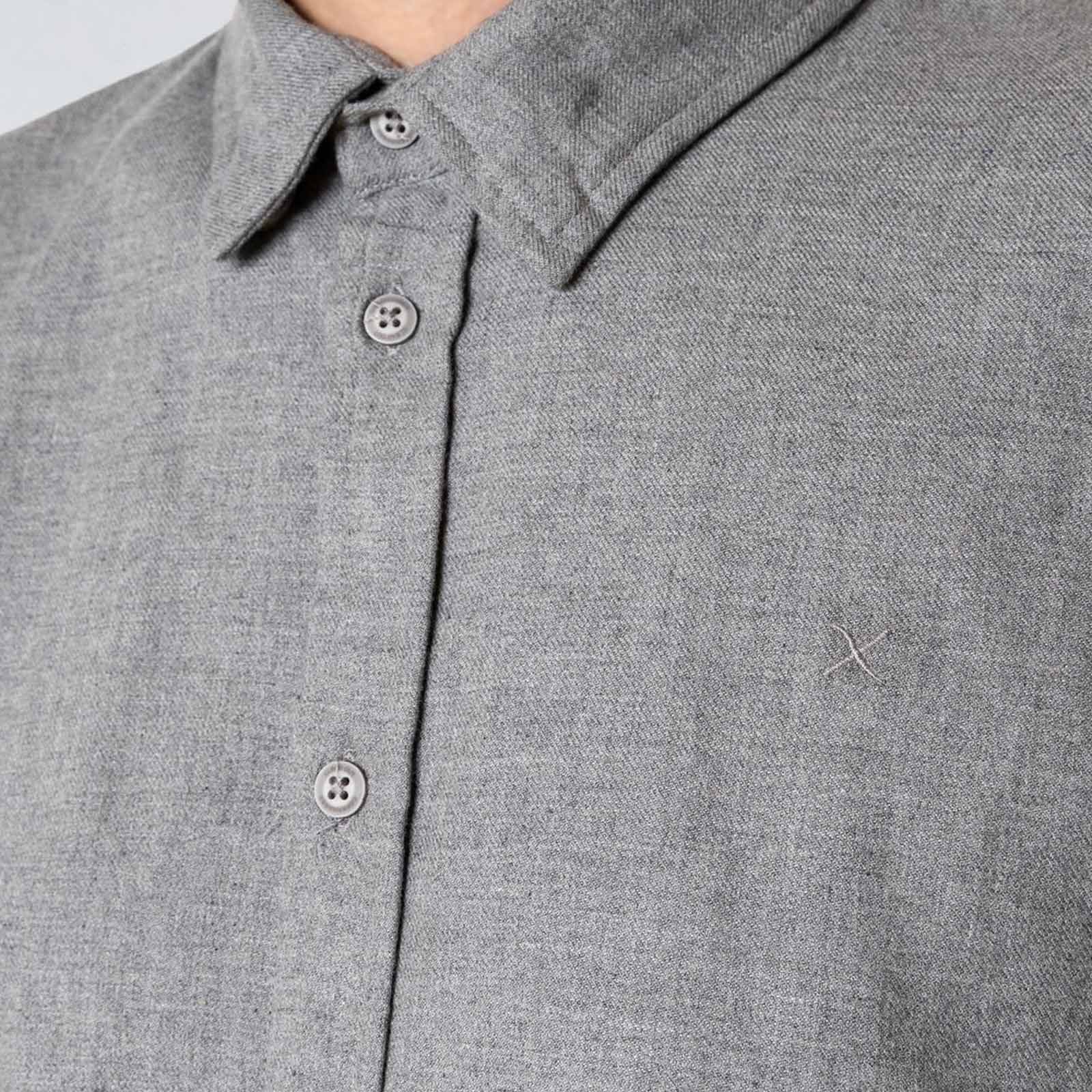 Russel Flannel Shirt dark grey melange - Image 4