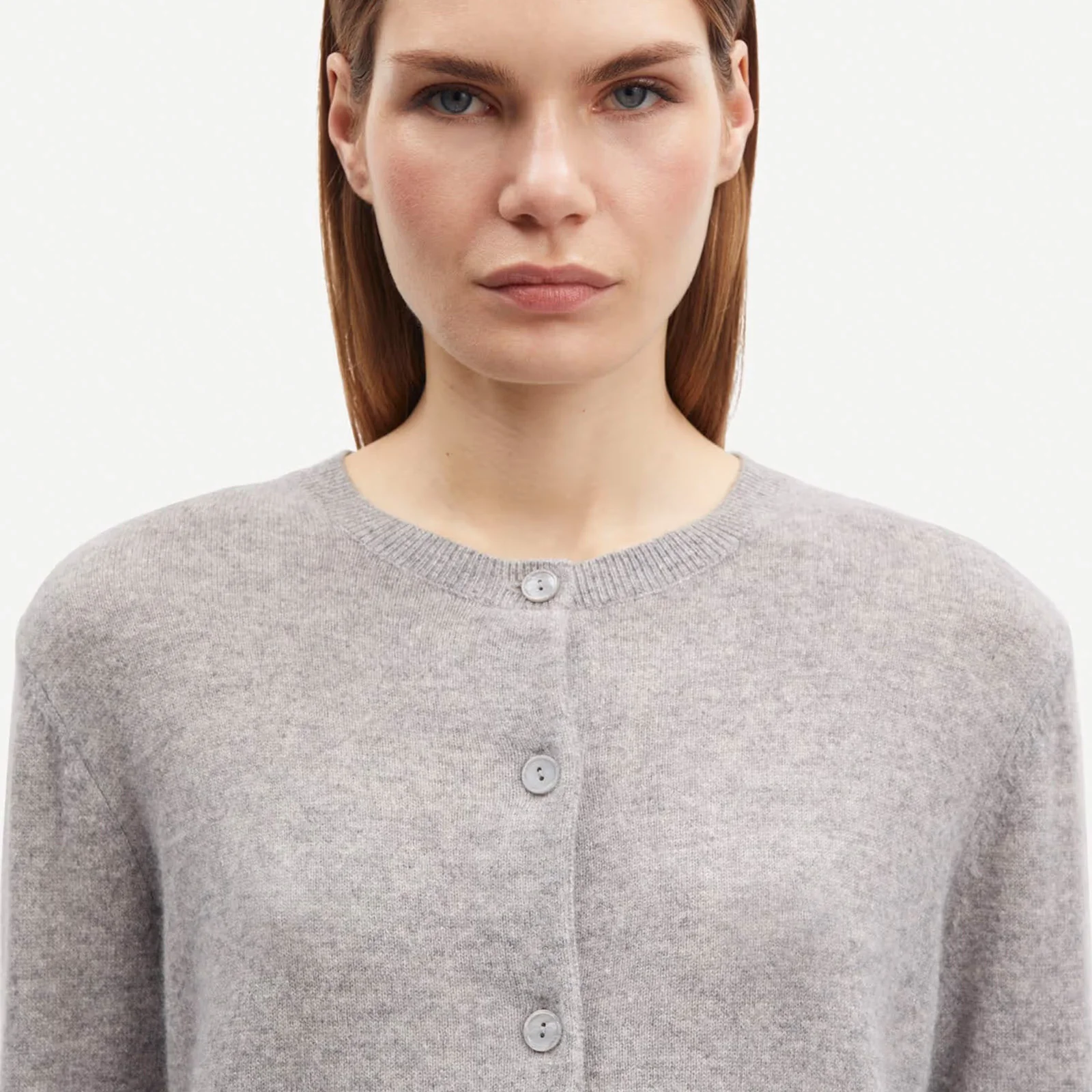 Saboston Cardigan 6304 grey melange - Image 3