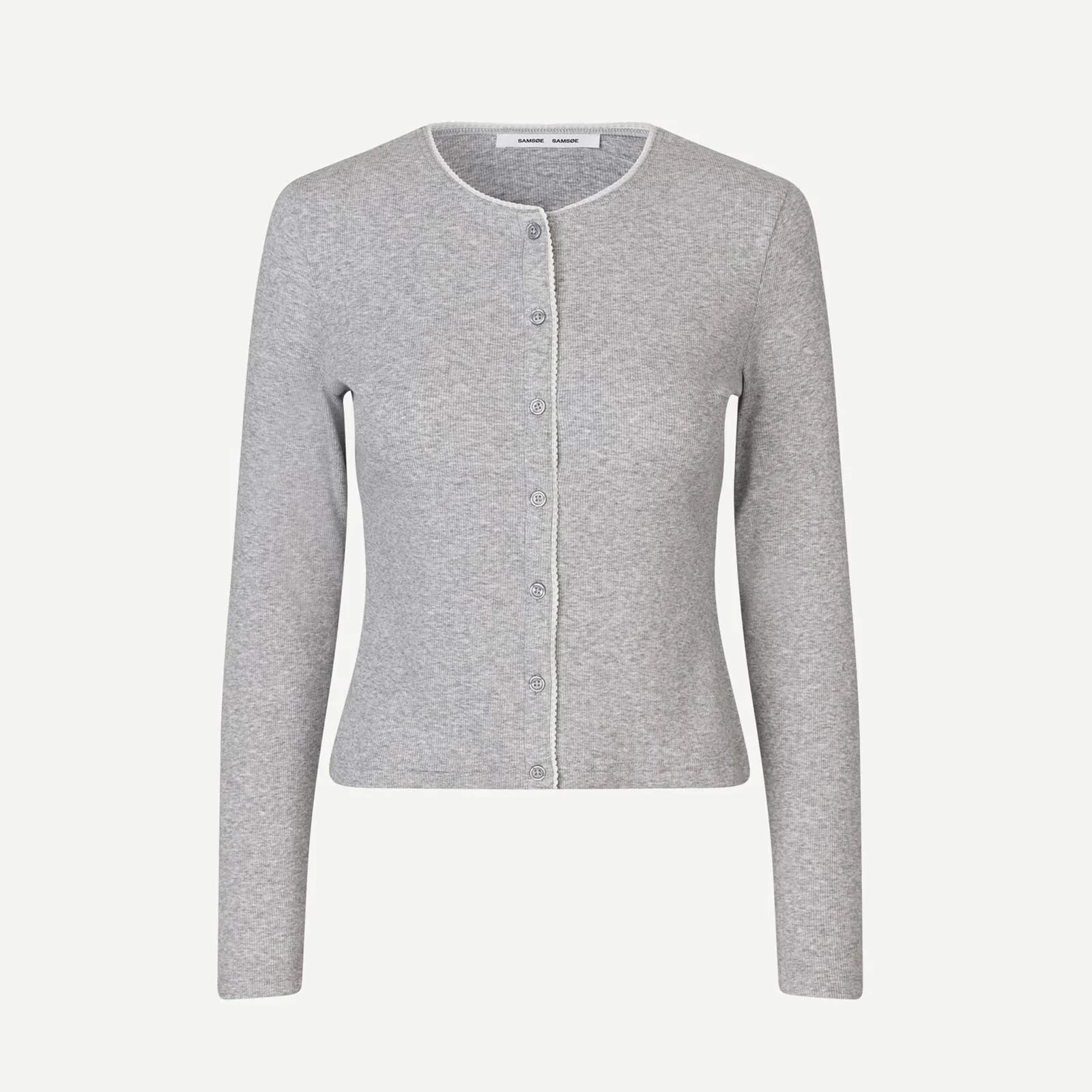 Sajune LS Cardigan 7542 light grey mel - Image 6