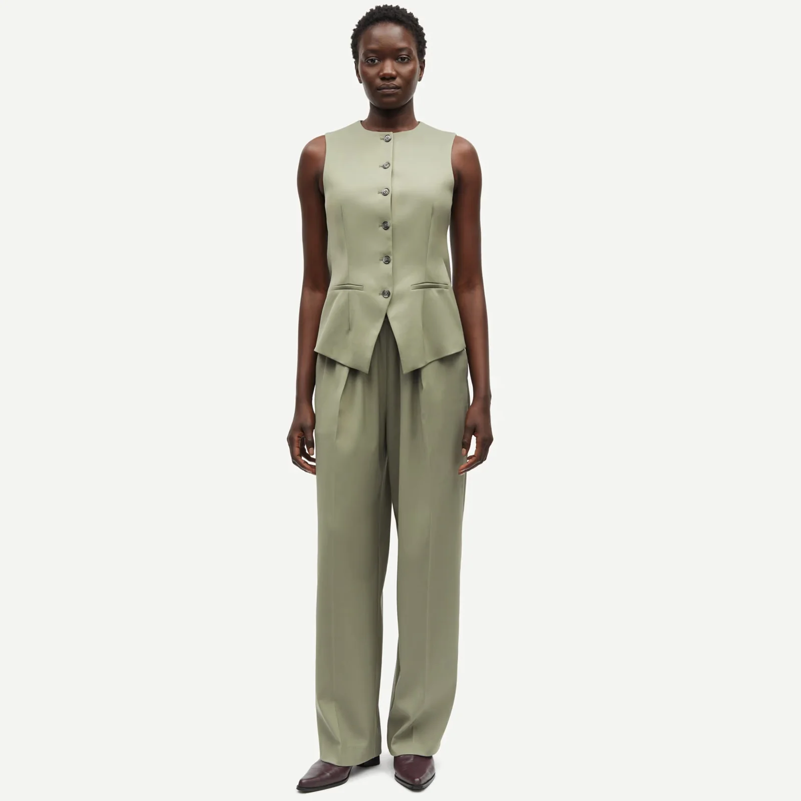 Saruma Vest 14635 vetiver - Image 3