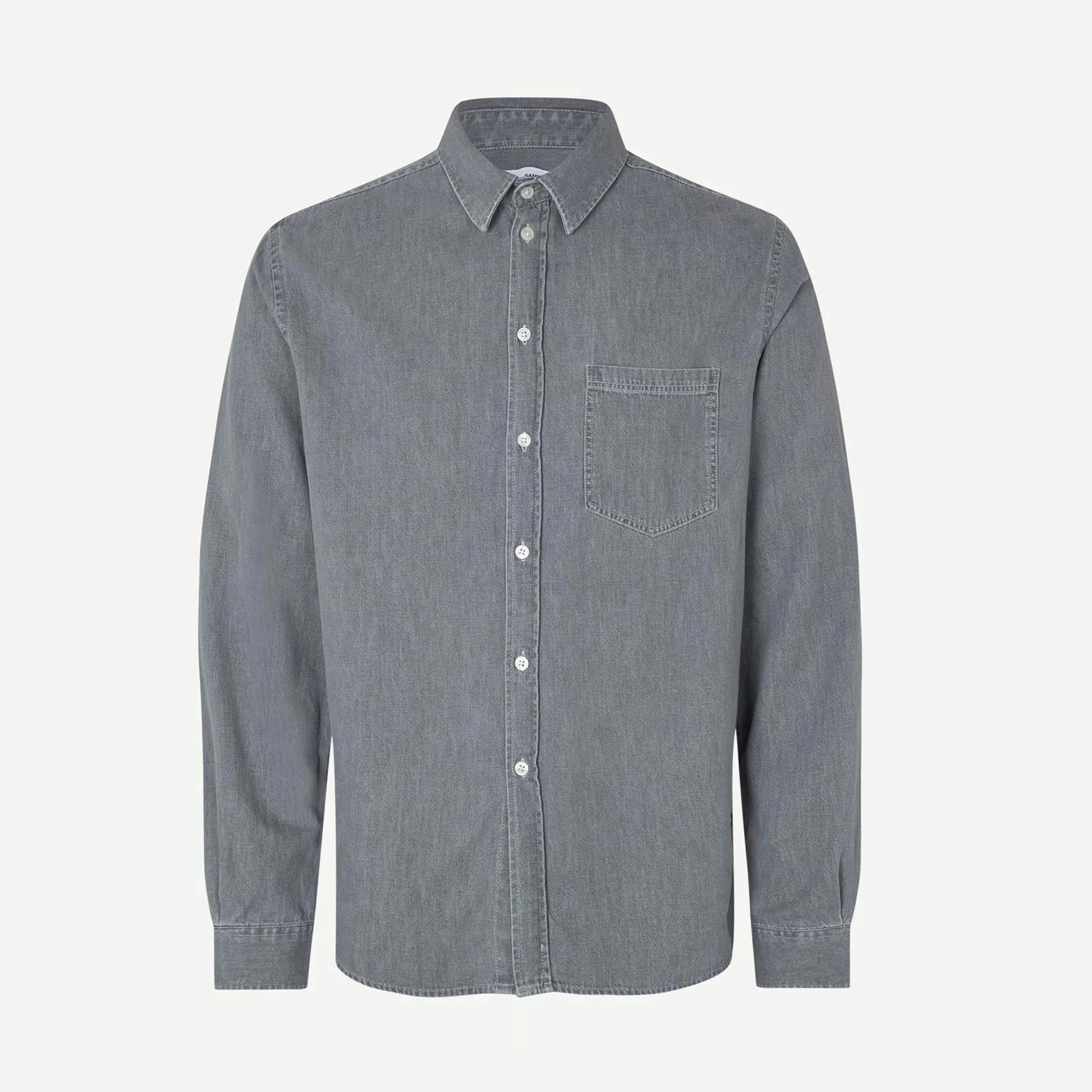 Saryan P Shirt 15248 light grey chambray - Image 5
