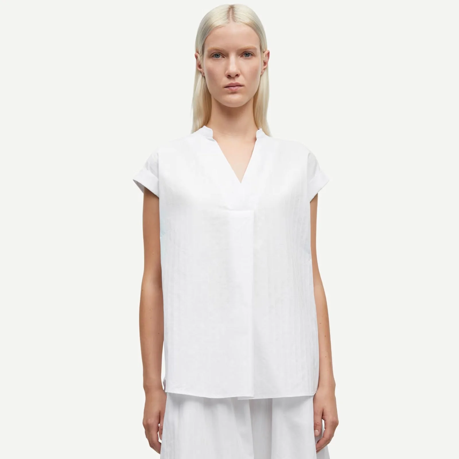 Satina SS Shirt 15646 white