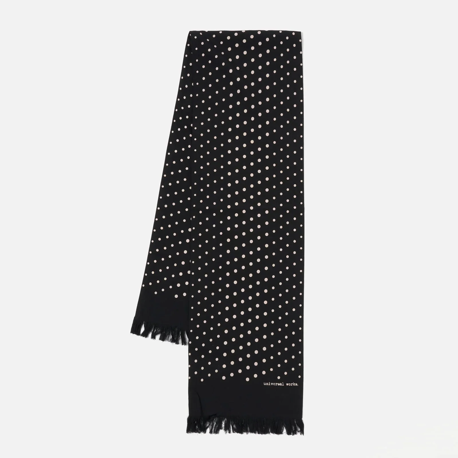 Short Dot Print Scarf black