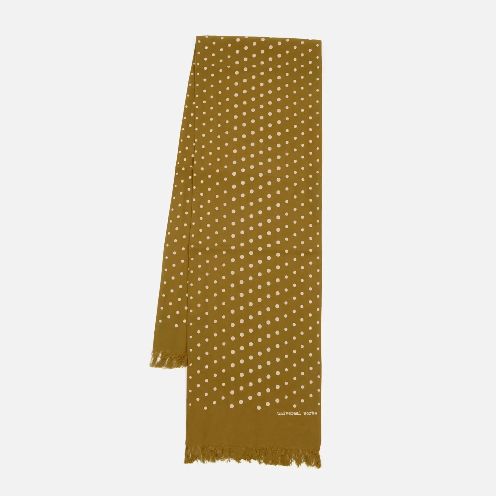 Short Dot Print Scarf mustard