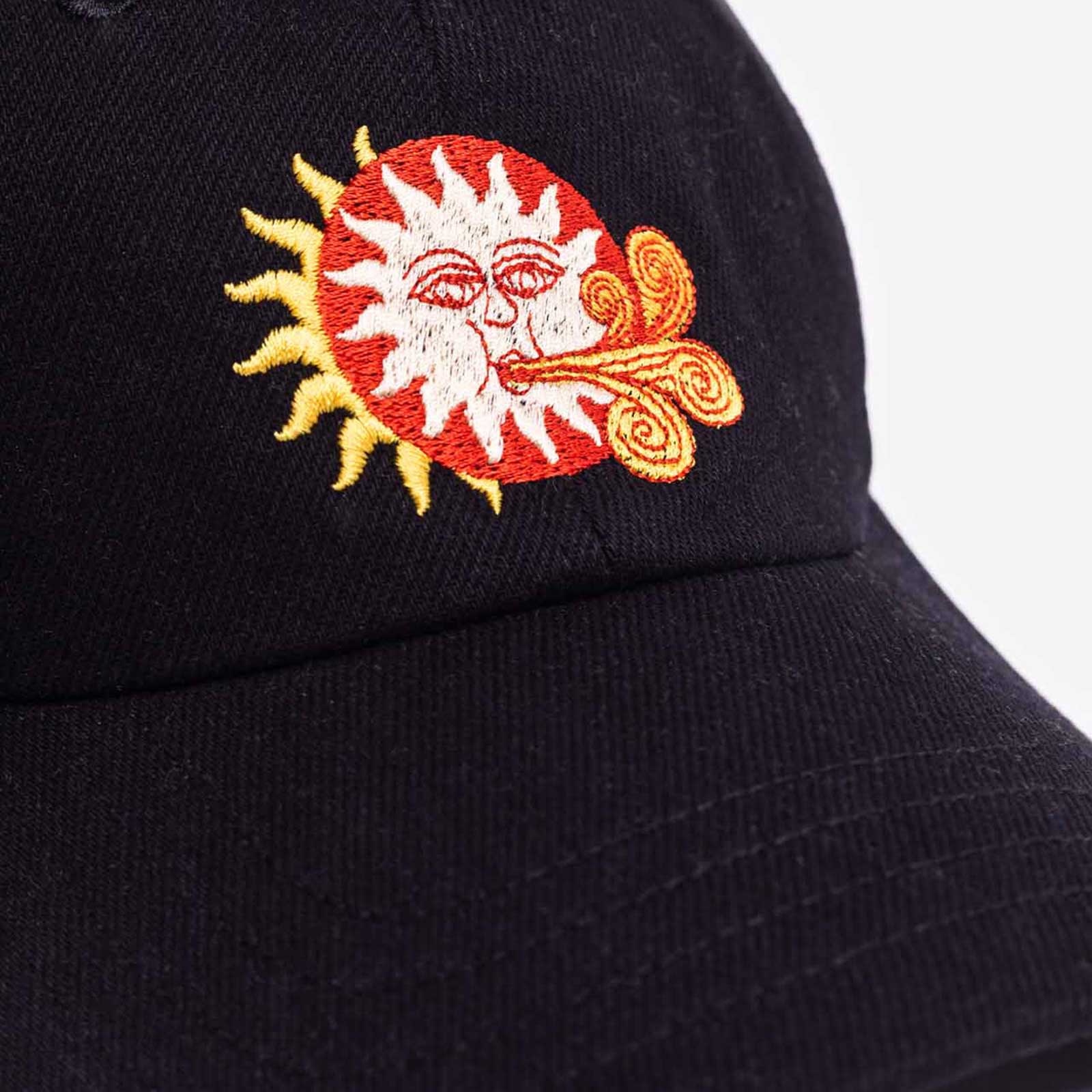 Six Pannel Weather Cap black denim - Image 2