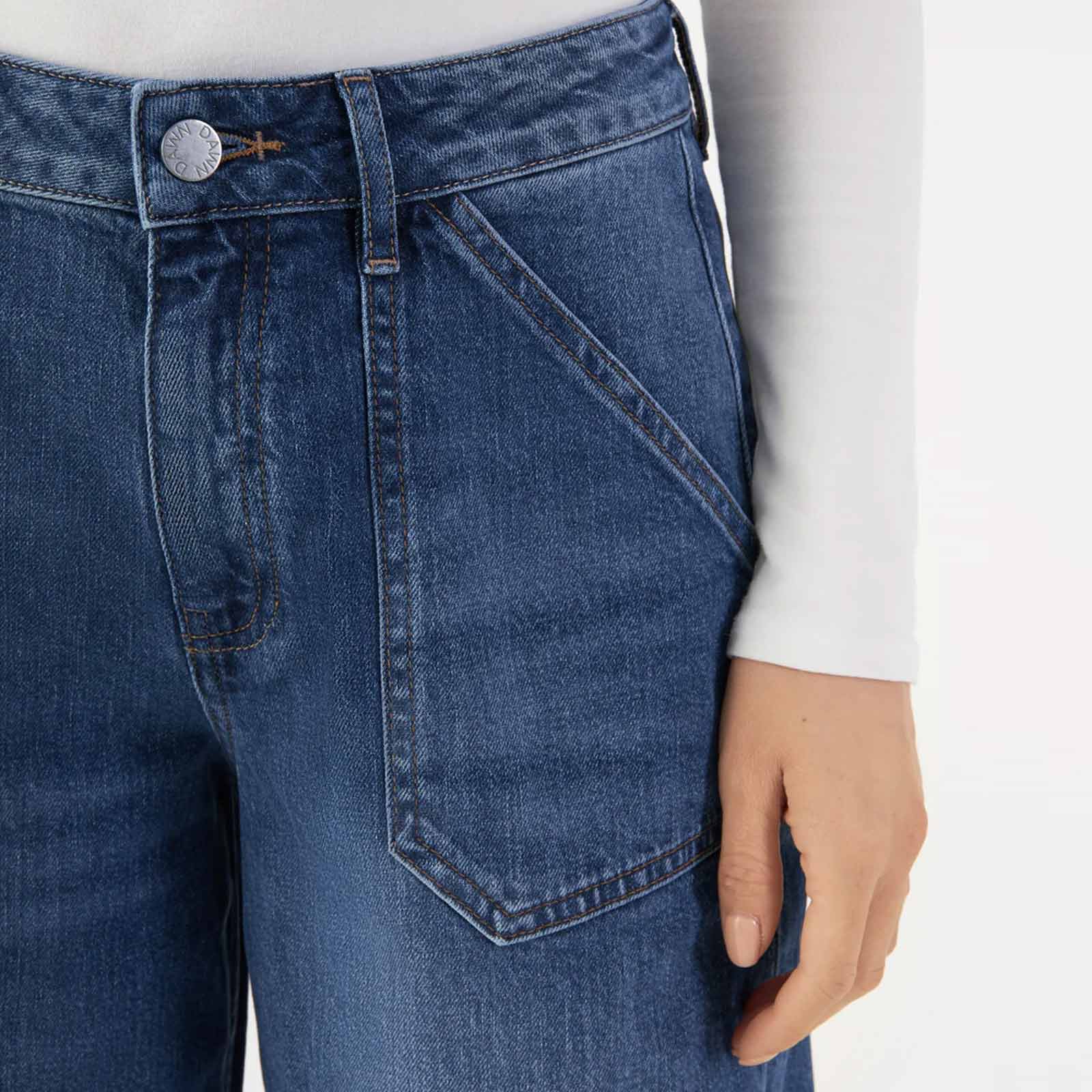 Sunny Worker Wide Leg Jeans medium blue - Image 4