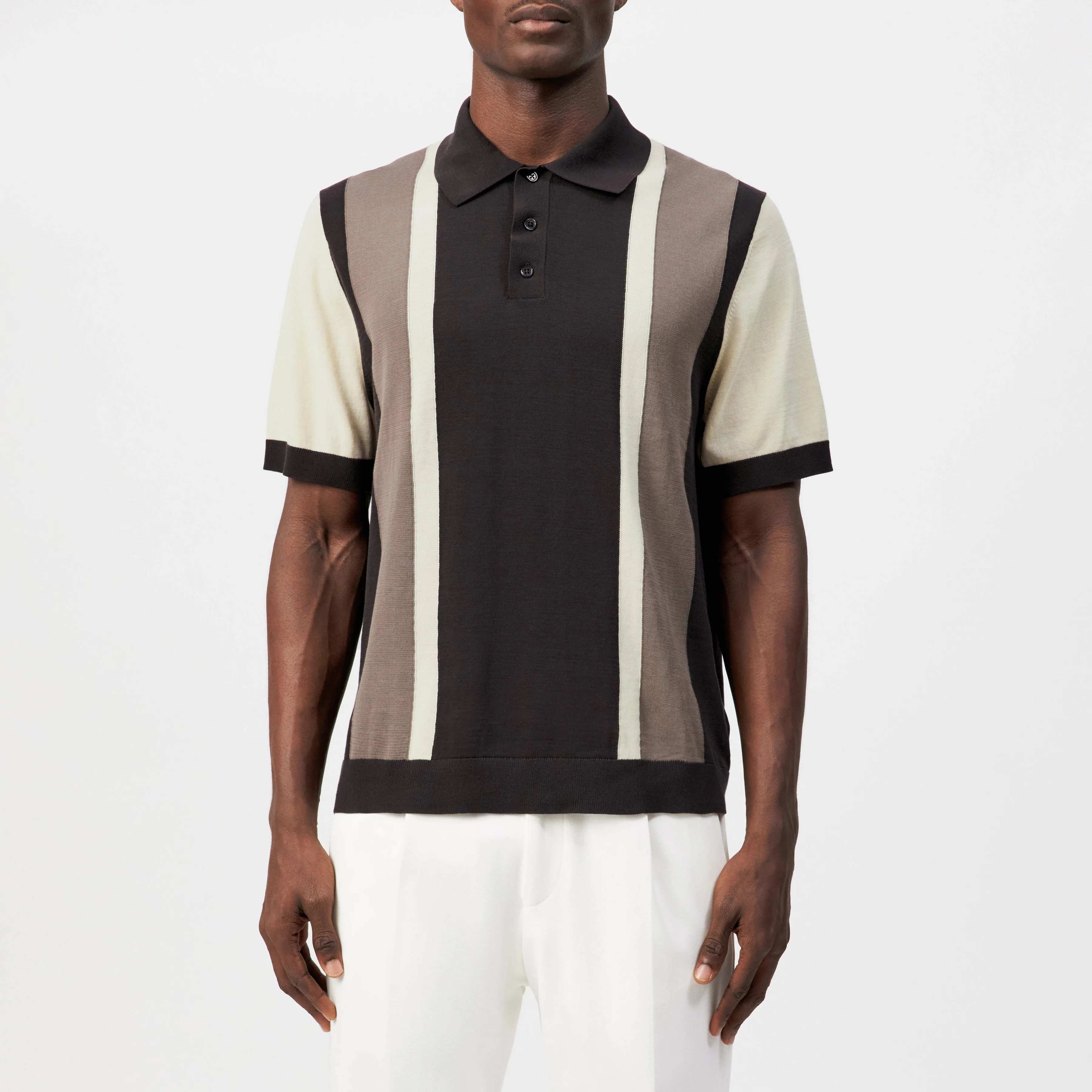 Tamian Polo Shirt 424059 dark chocolate