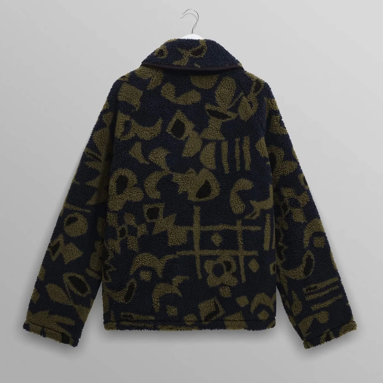 Tate Fleece Shapes Borg navy/khaki - Image 6