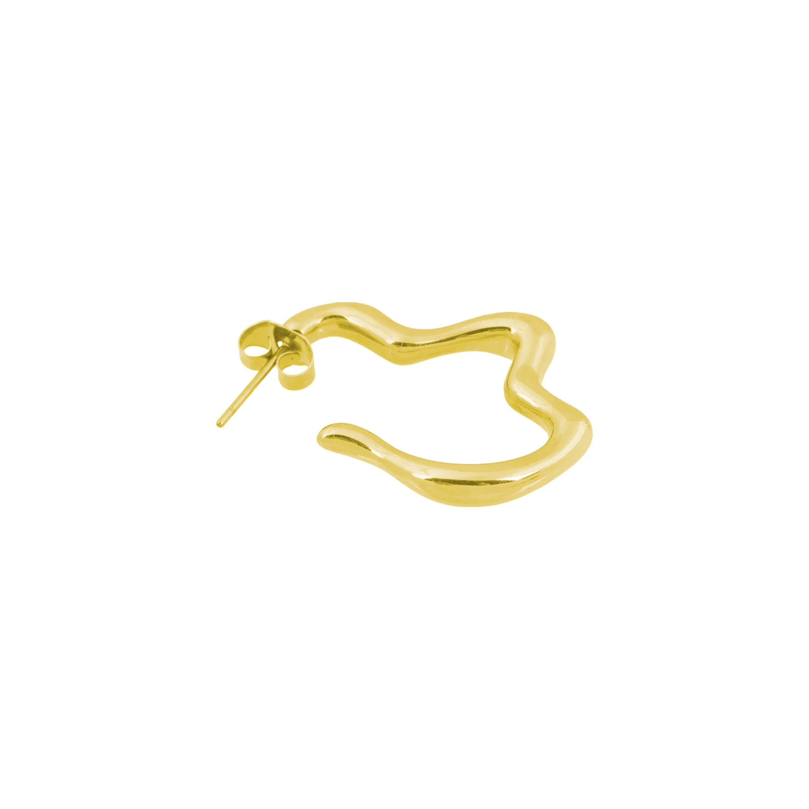 Thin Dent Earrings gold - Image 2