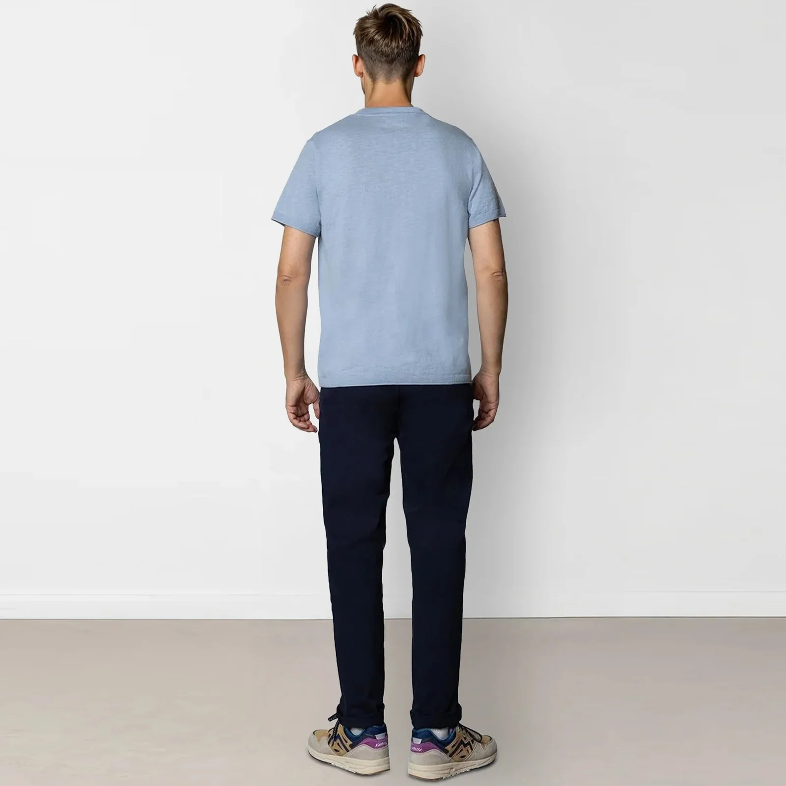 Thomas Knitted Polo T-Shirt light blue - Image 2