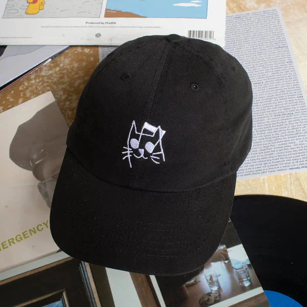 Life Music Cat Dad Hat black - Image 3