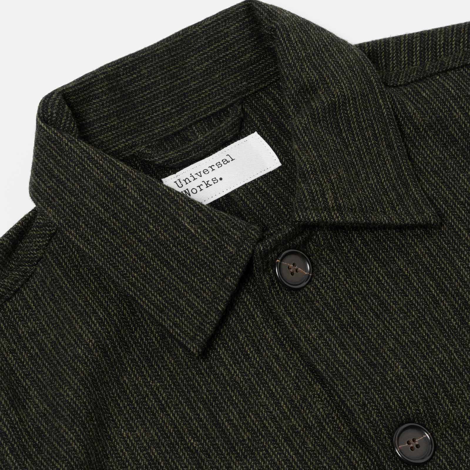 Utility Jacket Stripe Wool Mix black/olive - Image 3