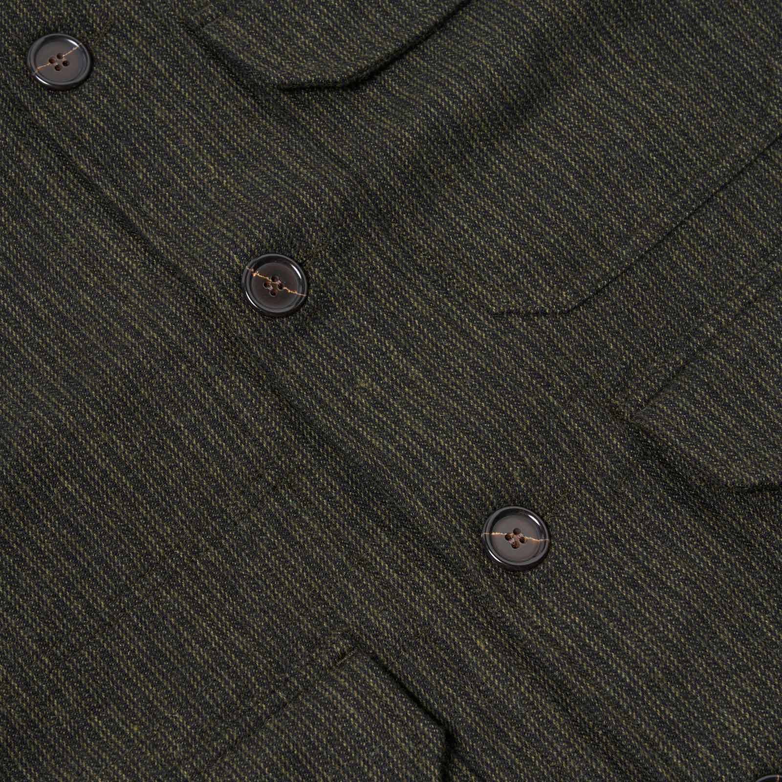 Utility Jacket Stripe Wool Mix black/olive - Image 4