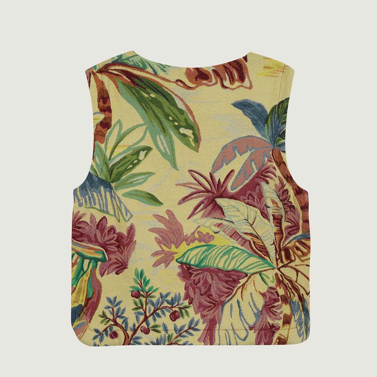 Valhubert Sleeveless Jacket palm tree jacquard - Image 4