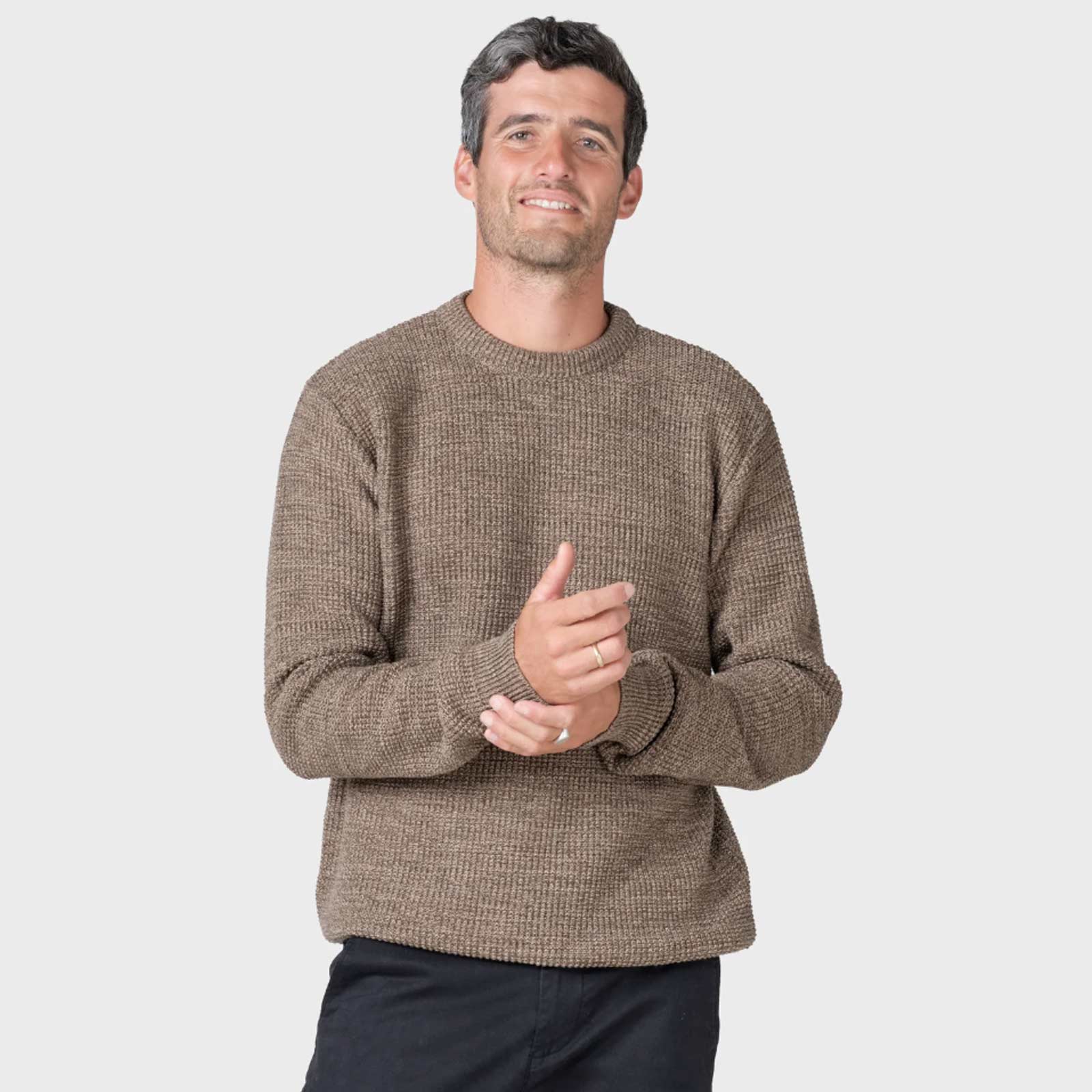 Victor Cotton Knit Jumper taupe/sand