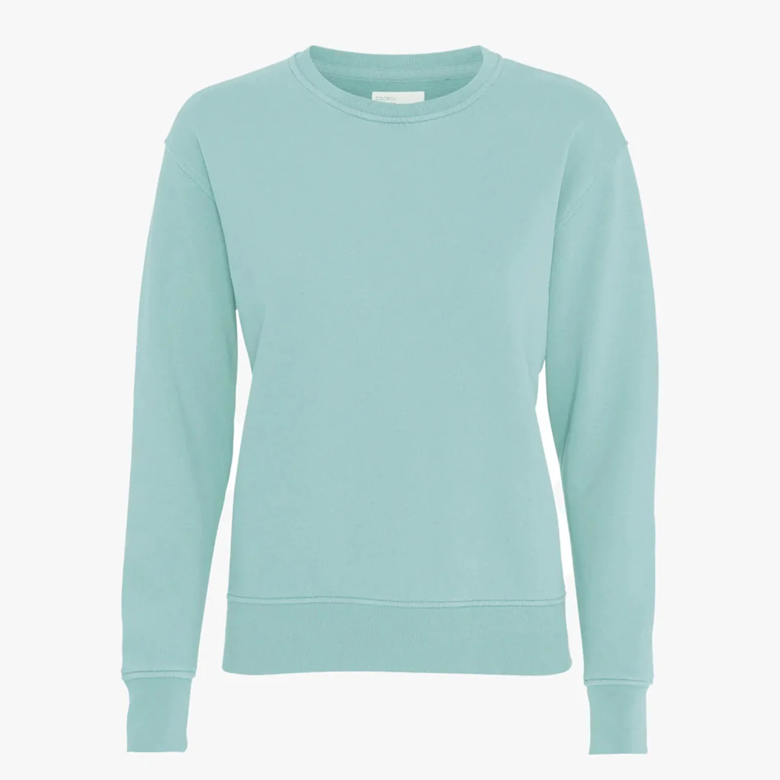 W Classic Organic Crew teal blue