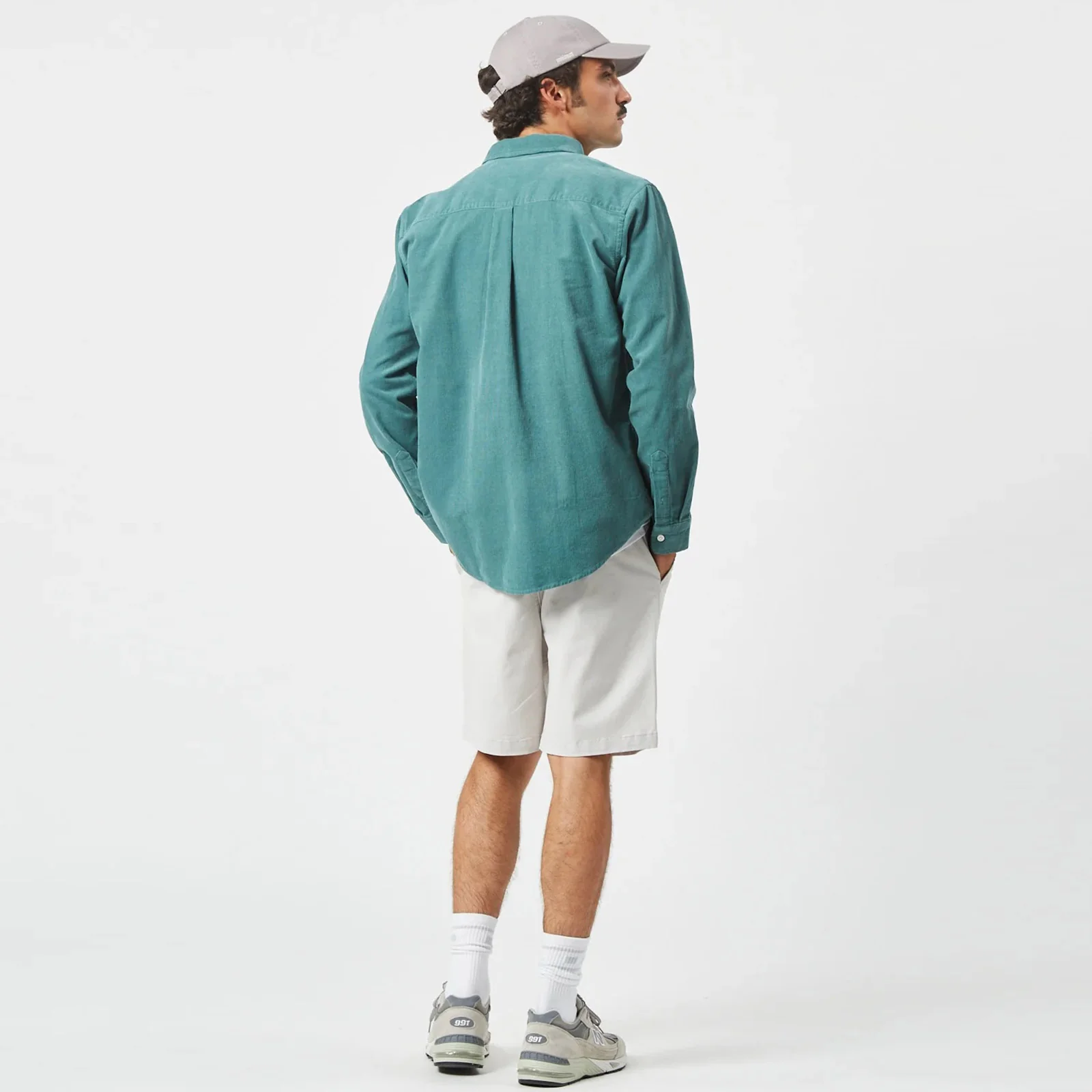 Walther 2.0 Cord Shirt 9204 oil blue - Image 3