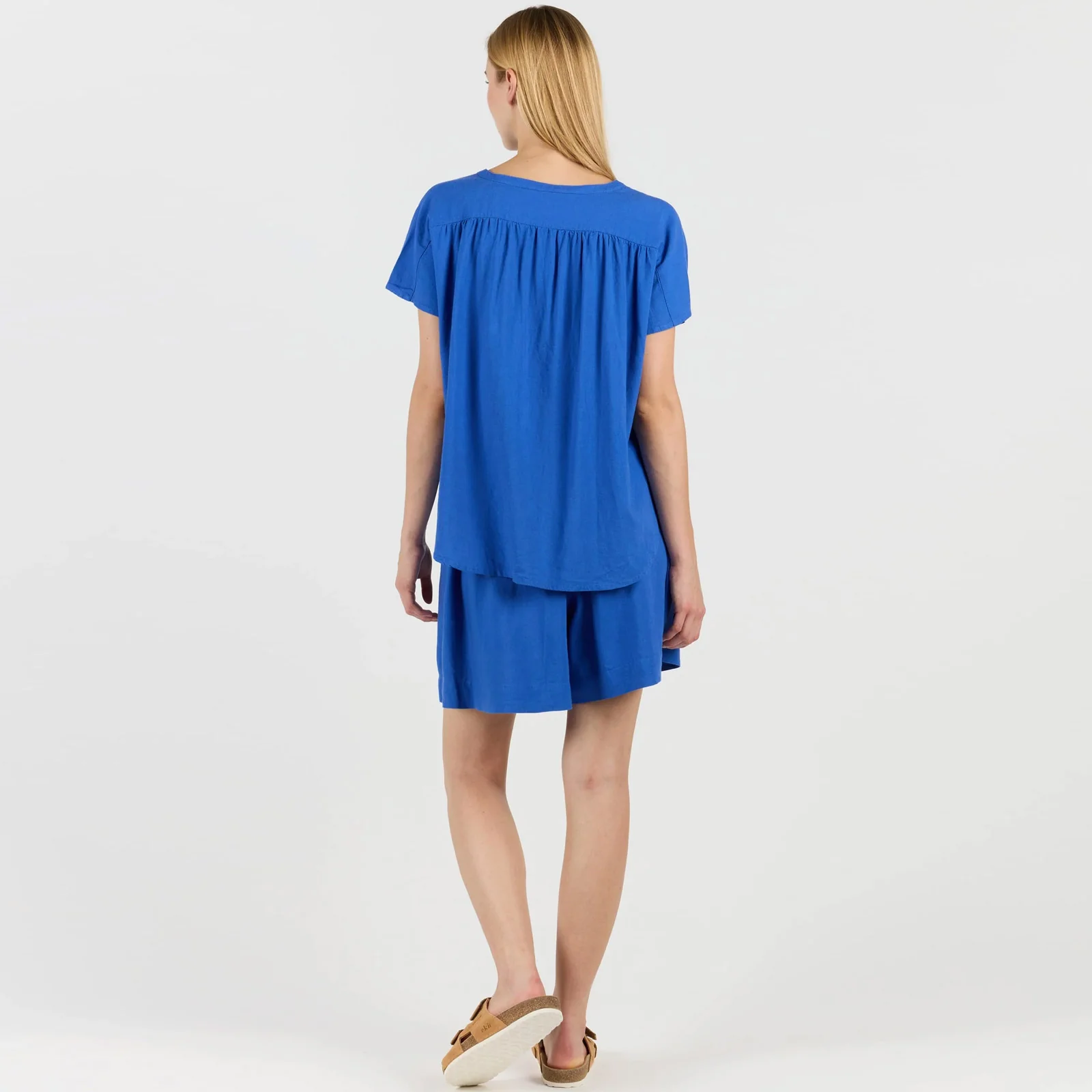 WeBea Linen Shirt royal blue - Image 4