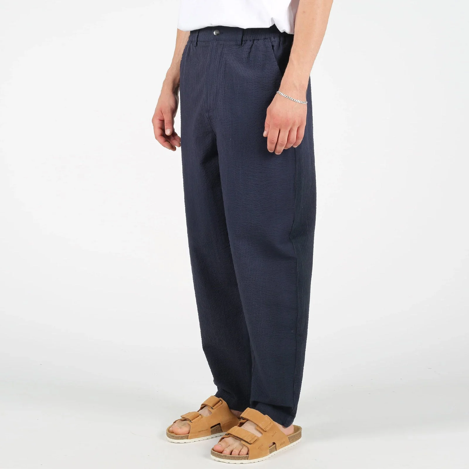 WeGrover Seersucker Pants dark navy - Image 3