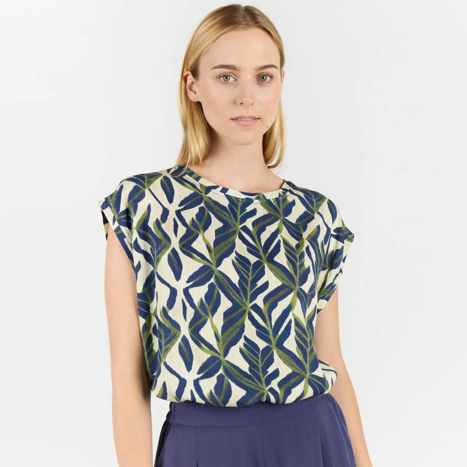WeLucia Top navy blue-green