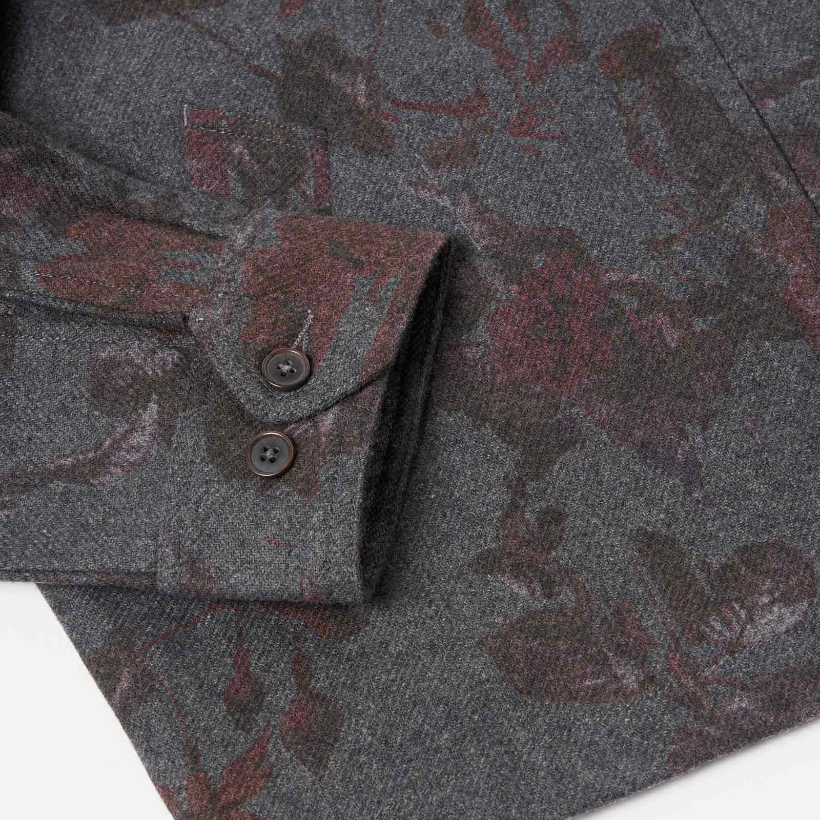 Windcheater Printed Flannel mid grey - Image 4