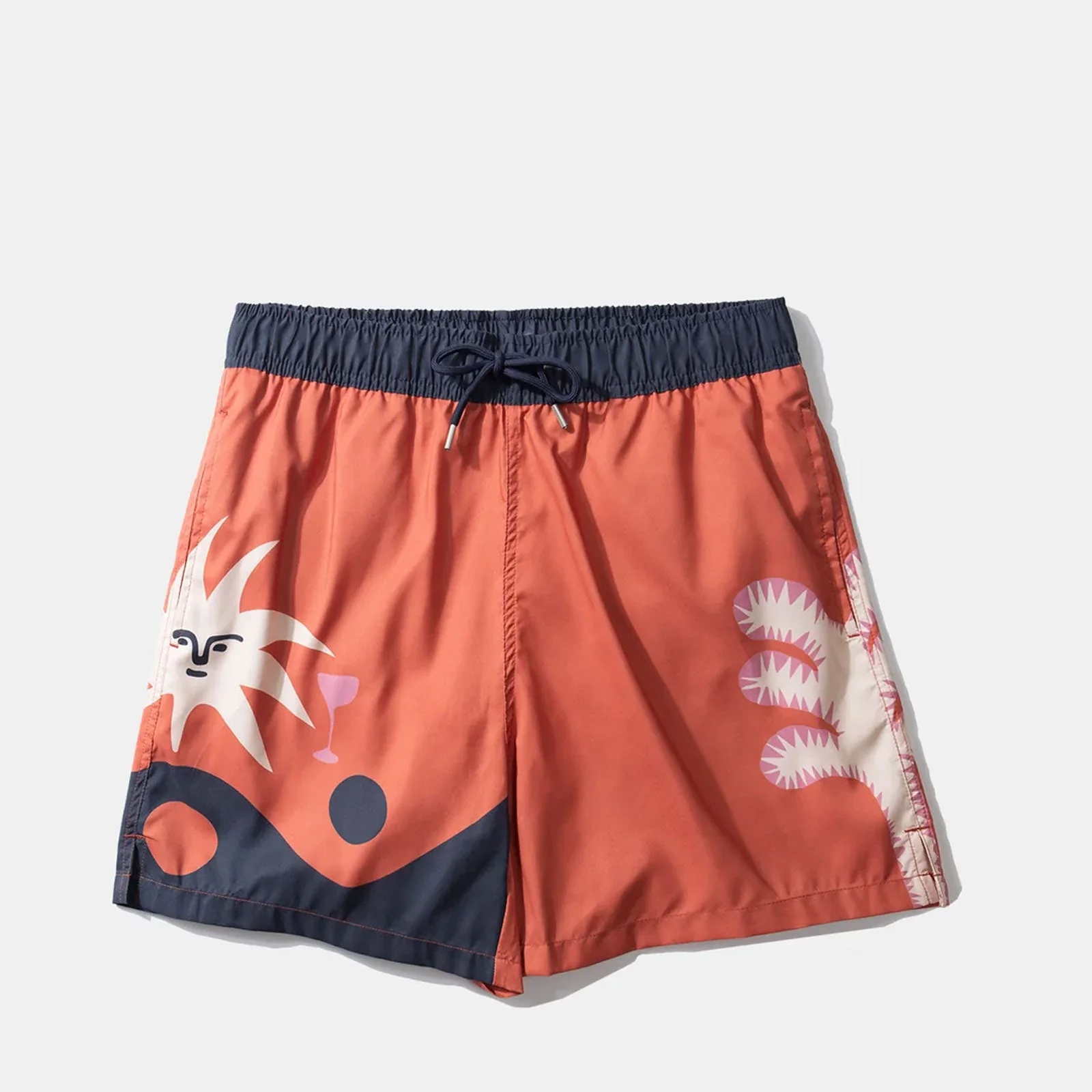 Yin Yang Sun Swimshorts plain brick